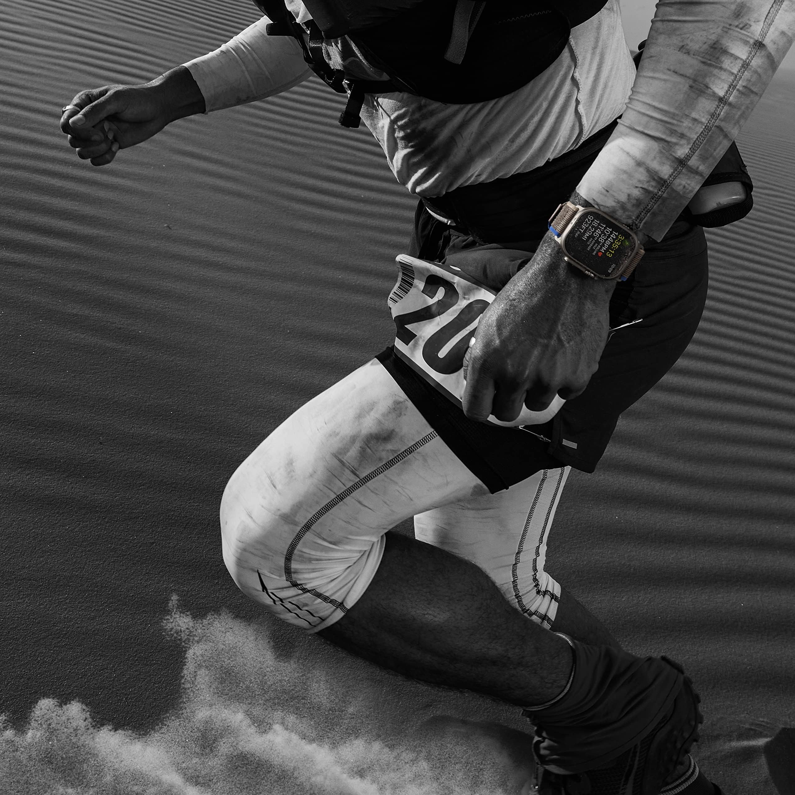 Apple Watch Ultra [GPS + Cellular 49mm] Titanium Case with Black/Gray Trail Loop, S/M (Renewed)