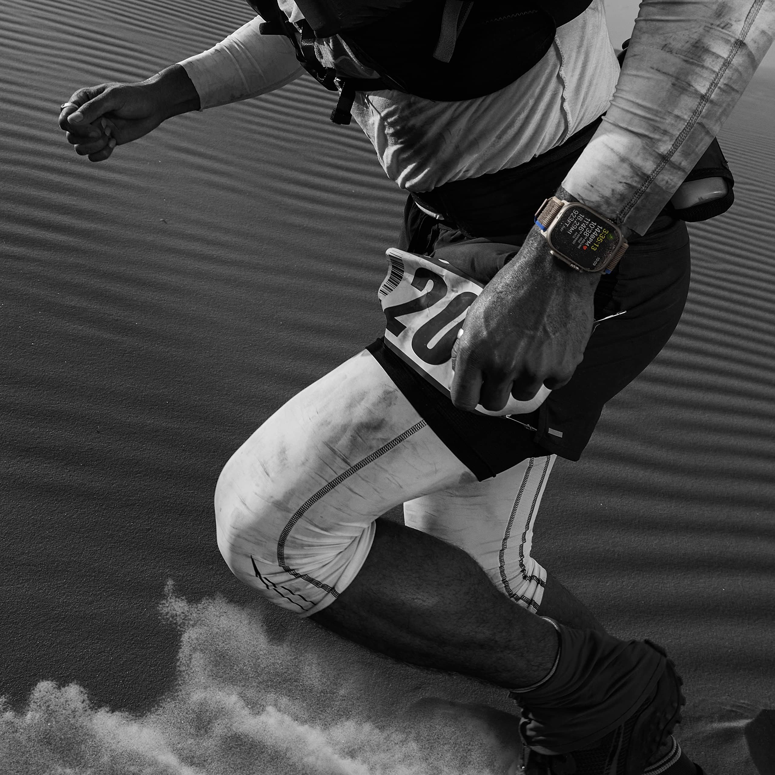 Apple Watch Ultra [GPS + Cellular 49mm] Titanium Case with Black/Gray Trail Loop, S/M (Renewed)