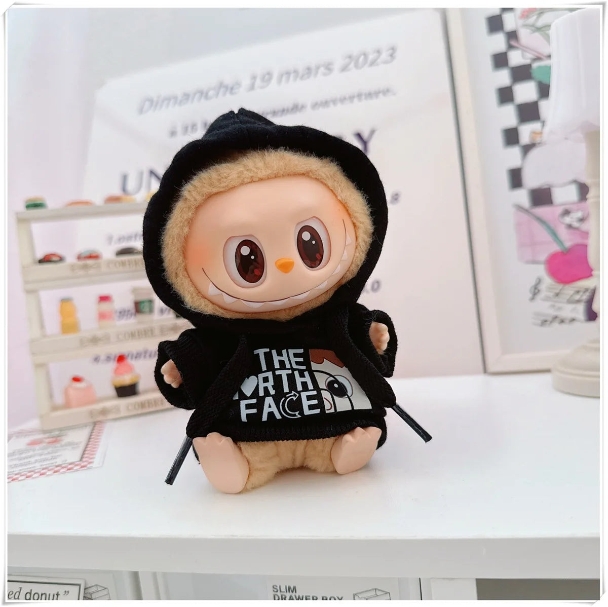 15/17cm Labubu V1 V2 Doll Clothing Fashion Hoodie and Pants Set Korean Idol Trendy DIY Doll Clothing Accessories Toy Gift