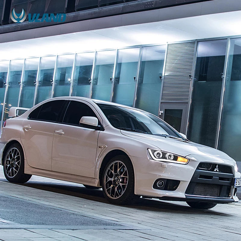 08-17 Mitsubishi Lancer Evo X Vland Projector HeadLights With Angle Eyes
